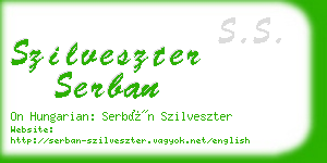 szilveszter serban business card